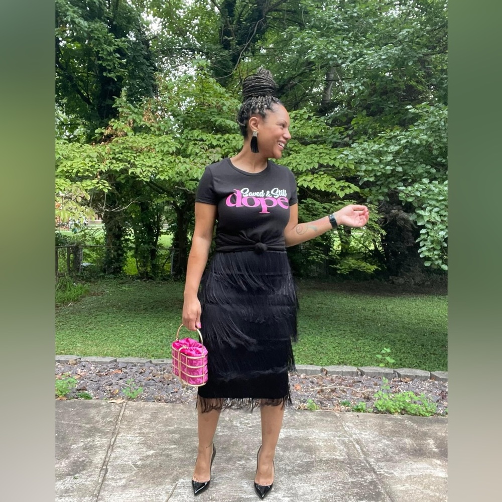 Tiered Pencil Skirt
